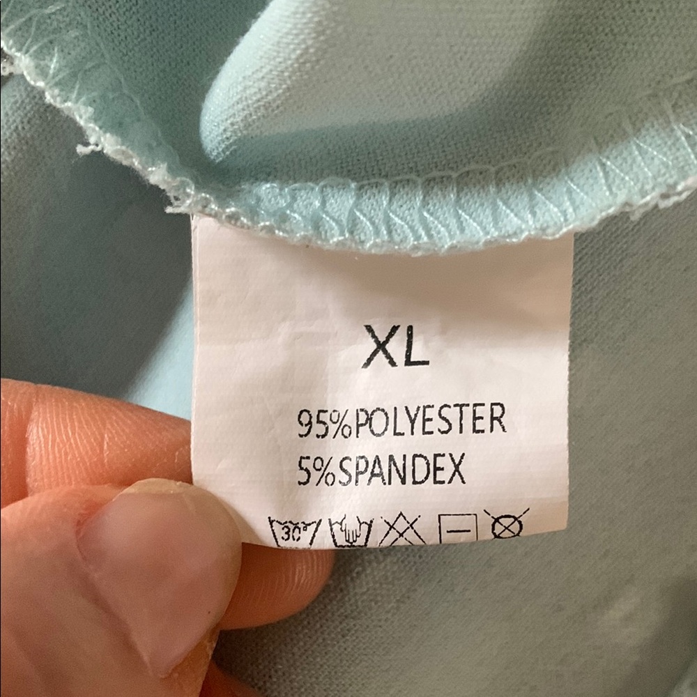 Light Blue Ruffle Sleeve Top - Picture 3 of 4